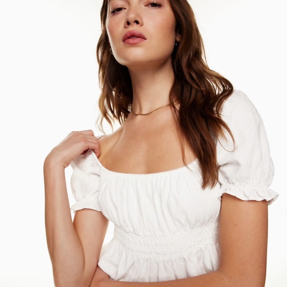 [SOLD] NWOT Aritzia Sunday Best Janis Linen Top - Picture 6 of 10